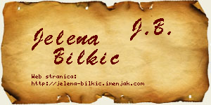 Jelena Bilkić vizit kartica